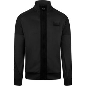 Cruyff morera scuba full-zip top in de kleur zwart.