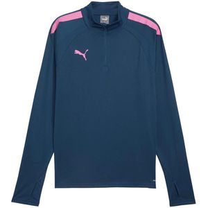 Puma teamliga 1/4-zip top in de kleur blauw.