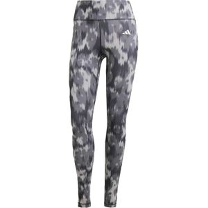 Adidas optime essentials aop flower legging in de kleur zwart.