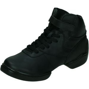 Papillon leather high dans sneaker in de kleur zwart.