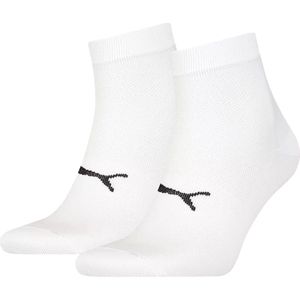 Puma sport light quarter 2-pack sokken in de kleur wit.