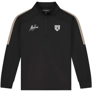 Malelions sport fielder quarter zip top in de kleur zwart.