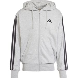 Adidas essentials 3-stripes french terry hoodie in de kleur grijs.