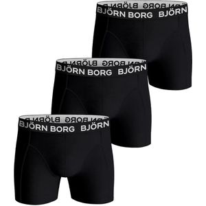 Bjorn borg cotton stretch boxer 3 pack in de kleur zwart.
