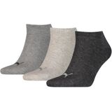 Puma 3-pack sneaker sokken in de kleur grijs.