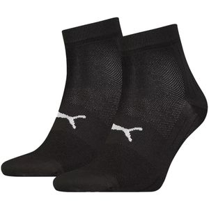 Puma sport light quarter 2-pack sokken in de kleur zwart.