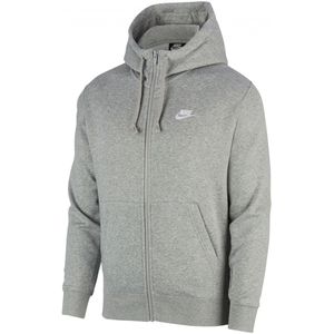 Nike sportswear club fleece full-zip hoodie in de kleur grijs.