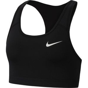 Nike swoosh medium support sport bh in de kleur zwart.