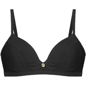 Ten cate triangle bikinitop in de kleur zwart.