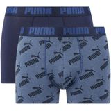 Puma all-over boxer 2-pack in de kleur blauw.