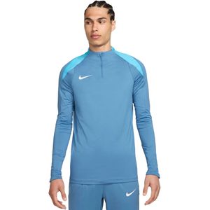 Nike strike dri-fit 1/2-zip top in de kleur blauw.