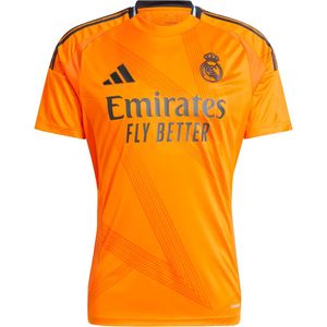 Real madrid uitshirt 2024/2025 in de kleur oranje.