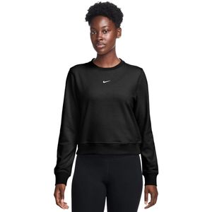 Nike one dri fit crewneck in de kleur zwart.