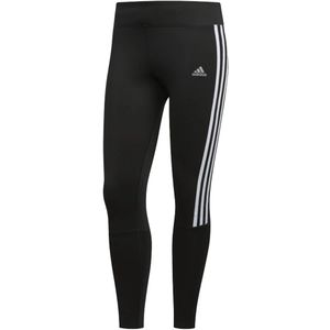 Adidas running 3-stripes legging in de kleur zwart/wit.