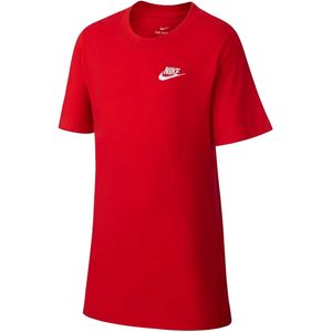 Nike sportswear embered futura t-shirt in de kleur rood.