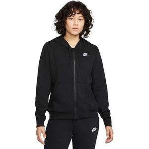 Nike sportswear club fleece full-zip hoodie in de kleur zwart.