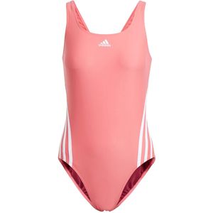 Adidas 3-stripes badpak in de kleur roze.