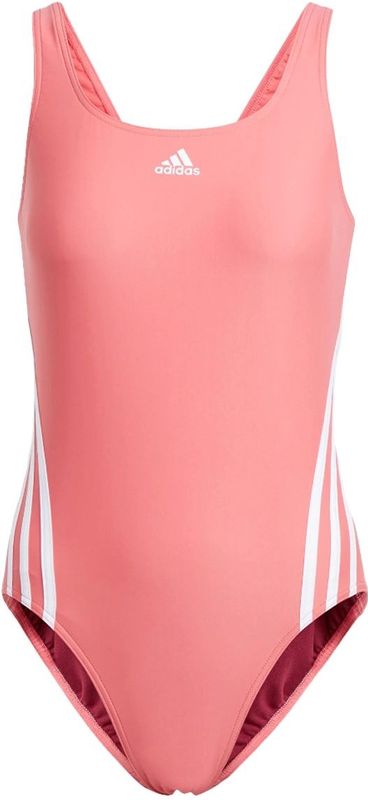 Adidas 3-stripes badpak in de kleur roze.