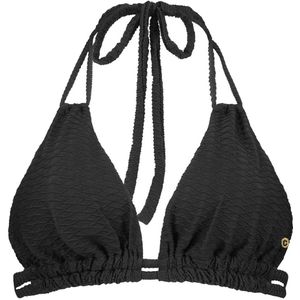 Ten cate slide triangle bikinitop in de kleur zwart.