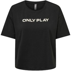 Only play font logo short ss train t-shirt in de kleur zwart.