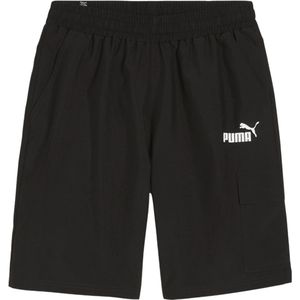 Puma essential woven cargo short in de kleur zwart.