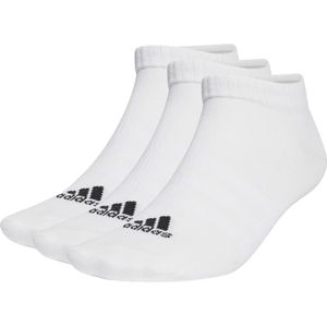 Adidas dunne en lichte sportswear korte sokken 3 paar in de kleur wit.