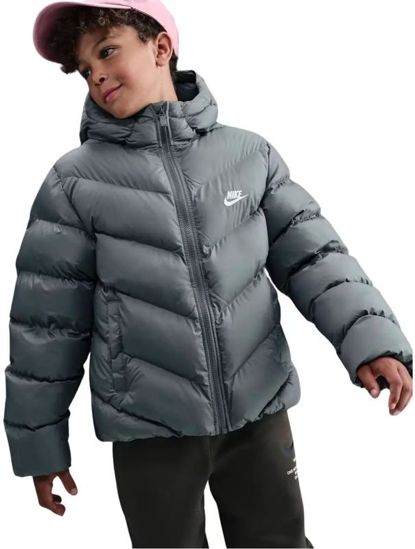 Nike - Sportswear Therma-FIT Puffer Jacket - Grijs - Kinderjas