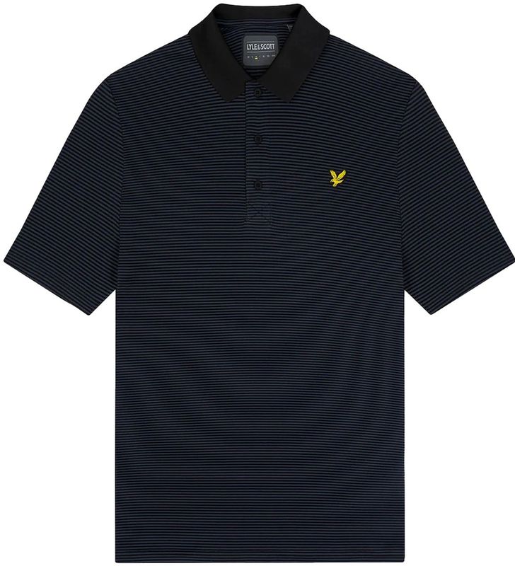 Lyle scott golf microstripe polo in de kleur marine