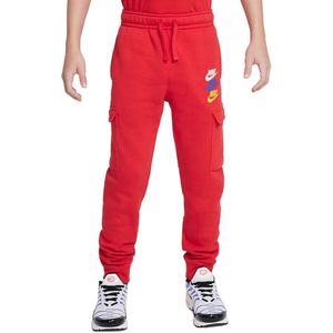 Nike sportswear fleece cargo joggingbroek in de kleur rood.