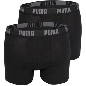 Puma basic boxer 2-pack in de kleur zwart.