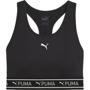 Puma 4keeps elastische sport bh in de kleur zwart.