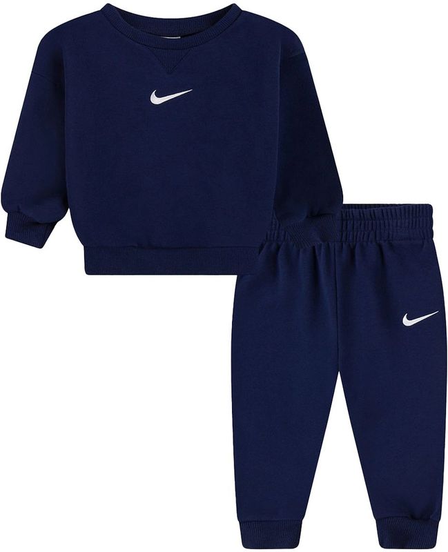 Nike - NKN Essential Fleece Crew Set - Joggingpak - Midnight Navy - 2-delig