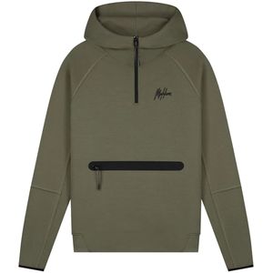 Malelions sport counter half zip hoodie in de kleur groen.