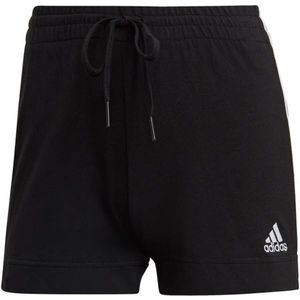 Adidas essentials slim 3-stripes short in de kleur zwart/blauw.