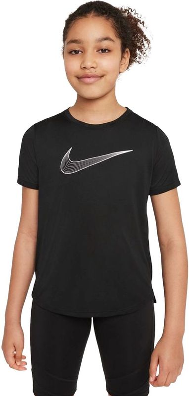 Zwart - Sporttop - 100% Polyester - Korte Mouwen