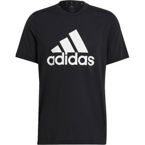 Adidas aeroready designed 2 move feelready sport logo t-shirt in de kleur zwart/wit.