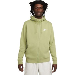 Nike sportswear club fleece full-zip hoodie in de kleur groen.