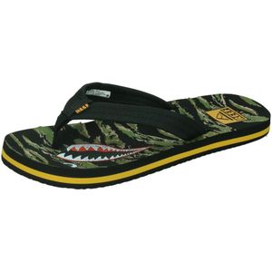 Reef ahi tiger shark teenslipper in de kleur zwart.