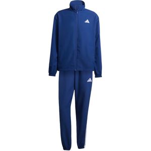 Adidas sportswear basic 3-stripes woven trainingspak in de kleur blauw.