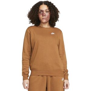 Nike sportswear club fleece sweater in de kleur bruin.