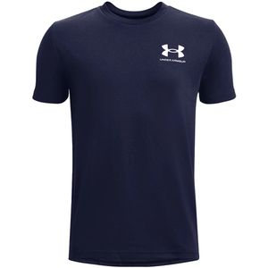 Under armour sportstyle left chest in de kleur marine.