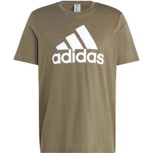 Adidas essentials big jersey big logo t-shirt in de kleur groen.