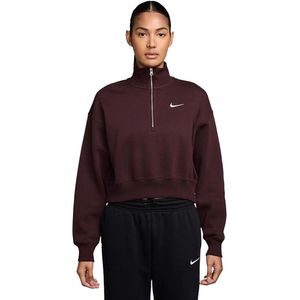 Nike - Cropped Sweatshirt - Burgundy Crush - Dames - Phoenix Fleece