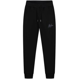 Malelions striped signature sweatpant in de kleur zwart.