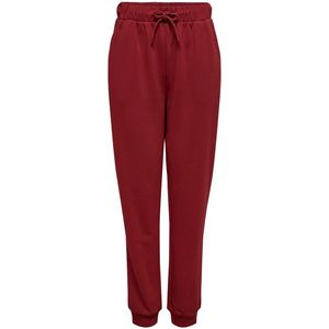 Only play lux life brush joggingbroek in de kleur rood.