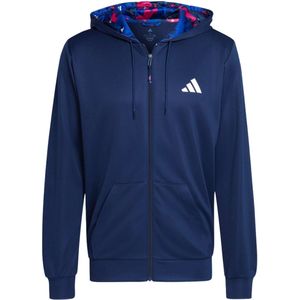 Adidas train essentials seasonal trainingjack in de kleur blauw.