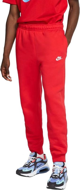 Nike Sportswear Club Fleece Joggingbroek Rood Wit