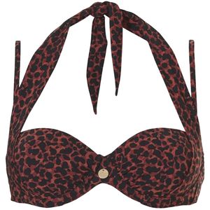 Ten cate multiway bikini top in de kleur bruin/zwart.
