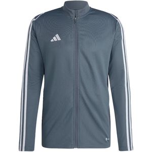 Adidas tiro 23 league trainingsjack in de kleur grijs.