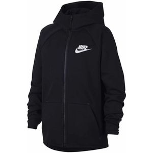 Nike tech fleece full-zip hoodie in de kleur zwart/wit.